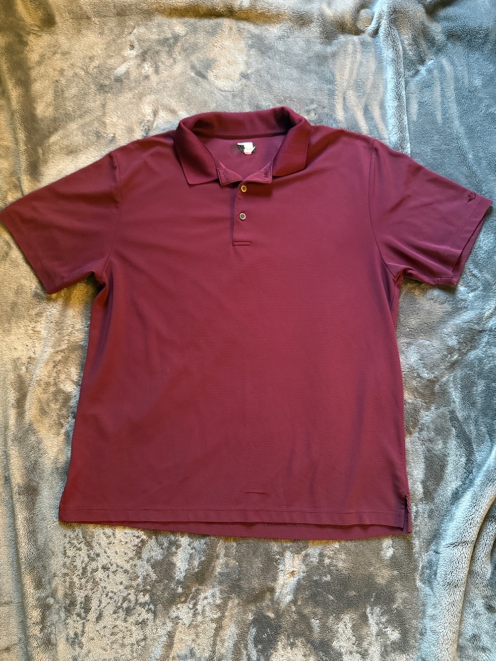 Grand Slam Men's Burgundy Polo Shirt - Classic Short Sleeve Size XL